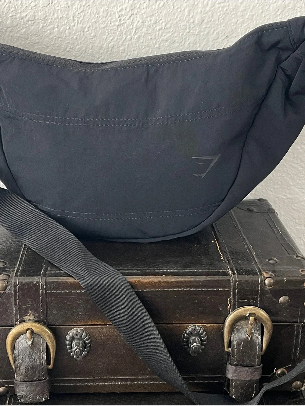 Black Gymshark Crossbody Sling Bag